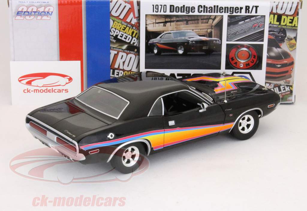 Dodge Challenger RT 1970 con Hardtop nero 1:18 Greenlight