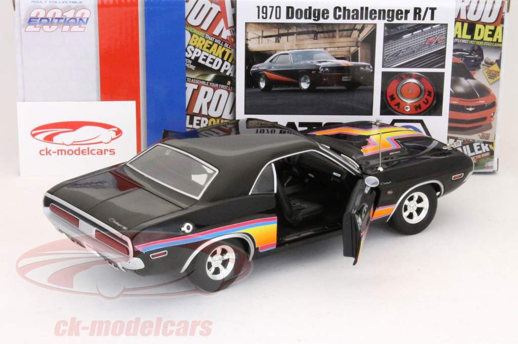 Dodge Challenger RT 1970 con Hardtop nero 1:18 Greenlight