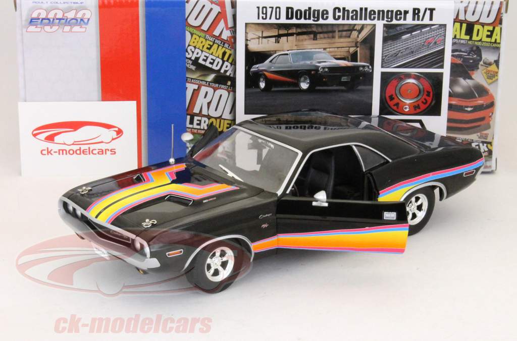 Dodge Challenger RT 1970 con Hardtop nero 1:18 Greenlight