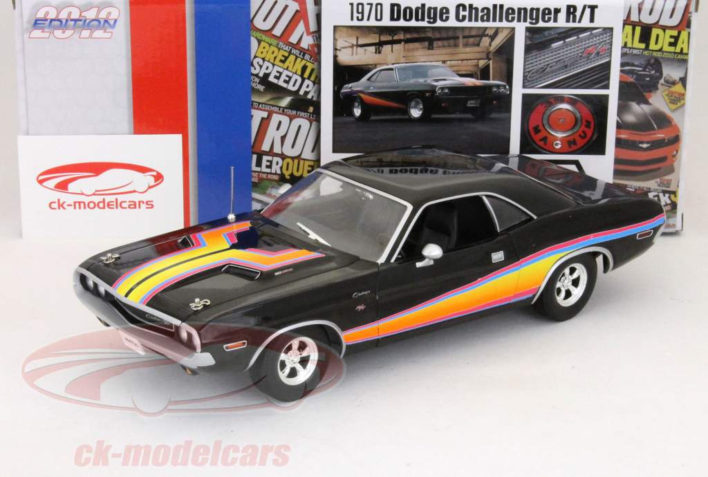 Dodge Challenger RT 1970 con Hardtop nero 1:18 Greenlight