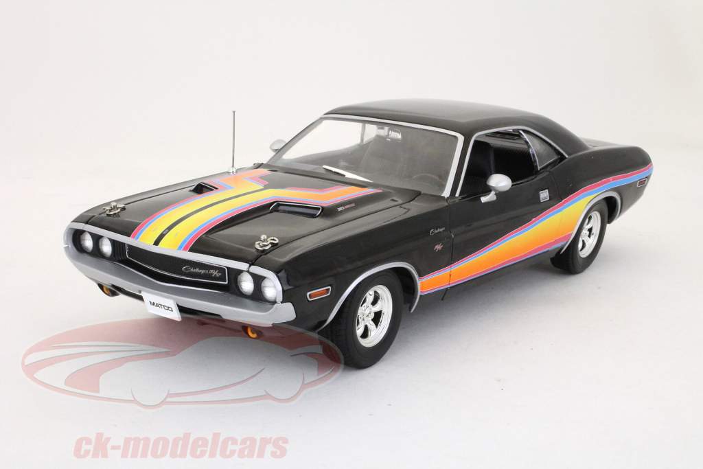 Dodge Challenger RT 1970 con Hardtop nero 1:18 Greenlight