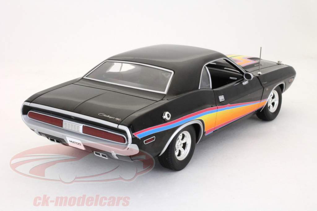 Dodge Challenger RT 1970 con Hardtop nero 1:18 Greenlight