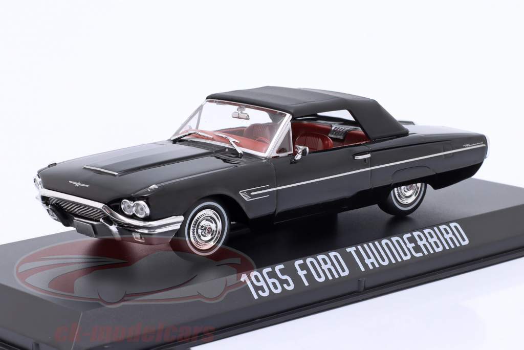 Ford Thunderbird cabriolet lukket Byggeår 1965 sort 1:43 Greenlight