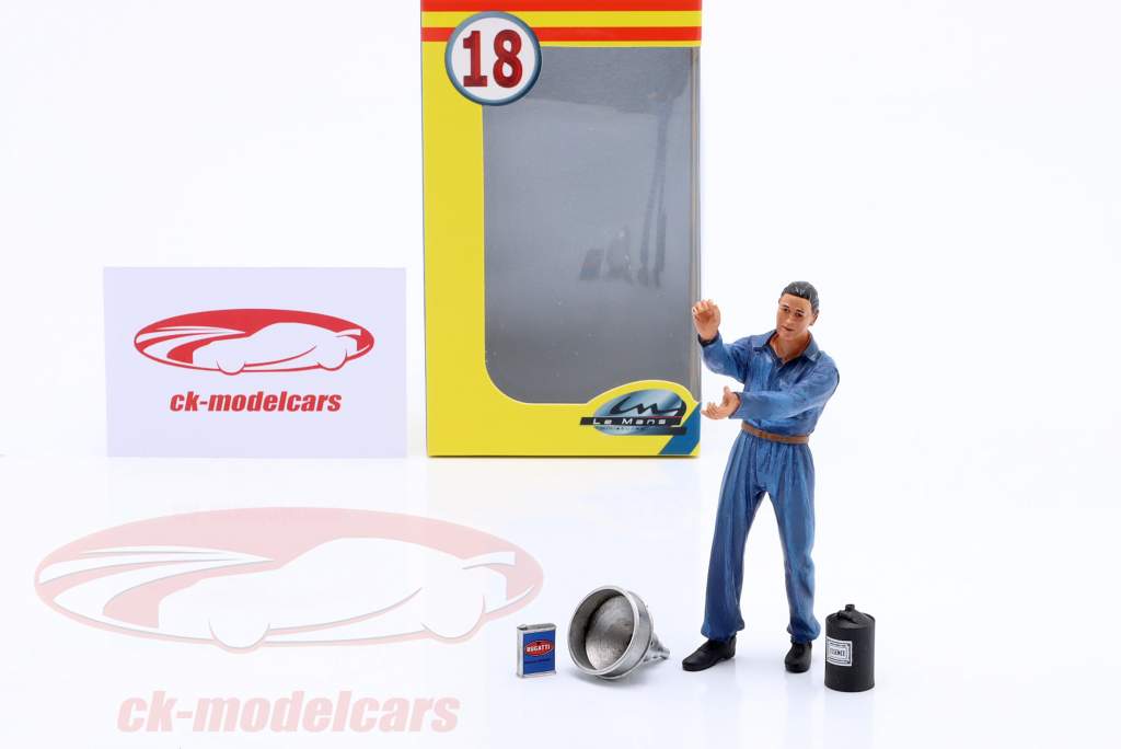 机械 Lucien 在里面 蓝色的 组合 1930年代 年 Figur 1:18 LeMansMiniatures