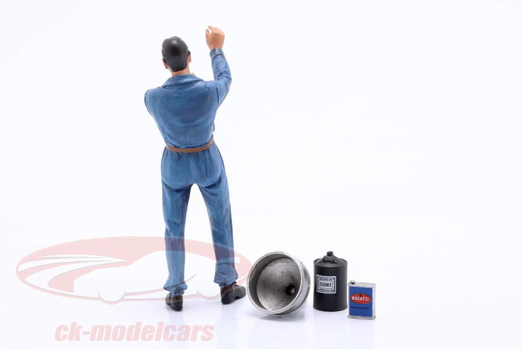 机械 Lucien 在里面 蓝色的 组合 1930年代 年 Figur 1:18 LeMansMiniatures