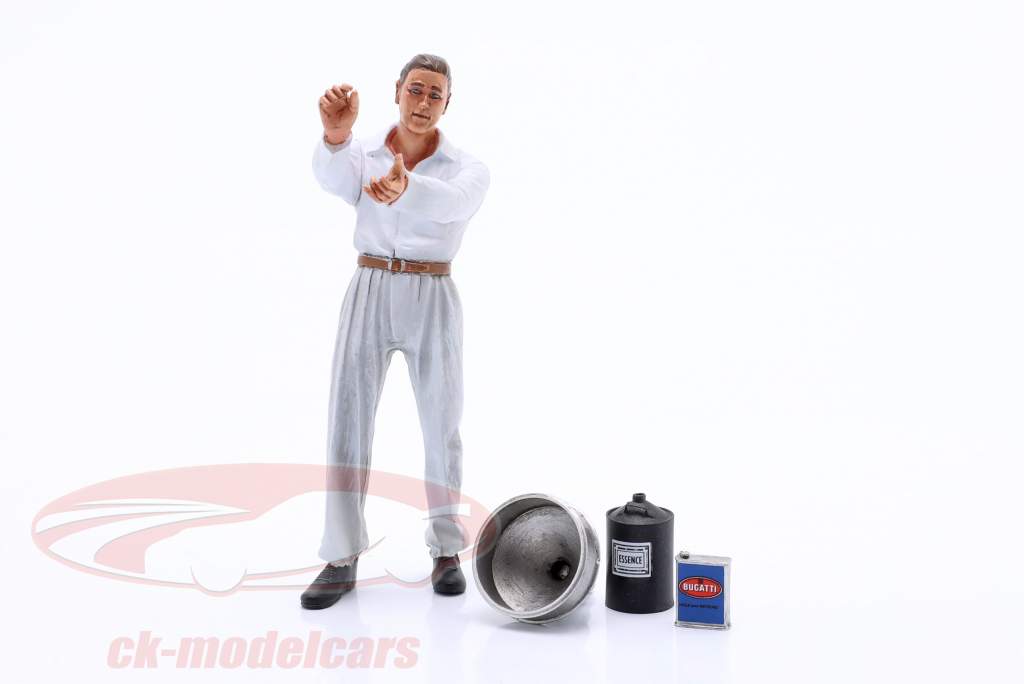 mecânico Lucien em branco combinação década de 1930 Anos figura 1:18 LeMansMiniatures
