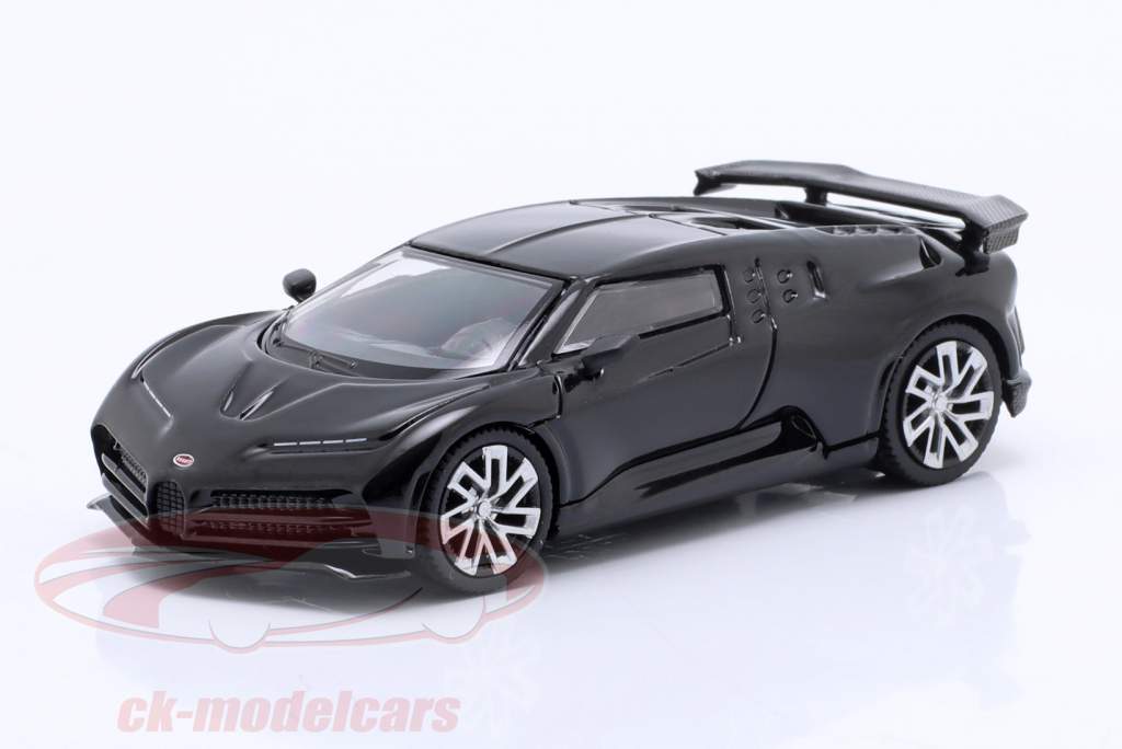 Bugatti Centodieci LHD zwart 1:64 TrueScale