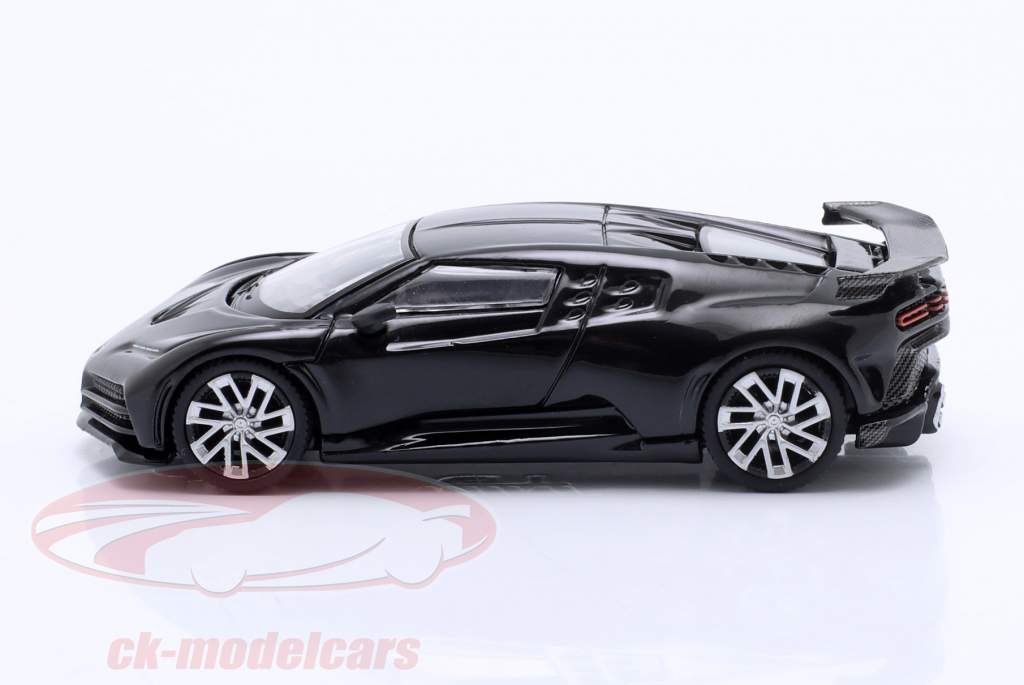 Bugatti Centodieci LHD zwart 1:64 TrueScale