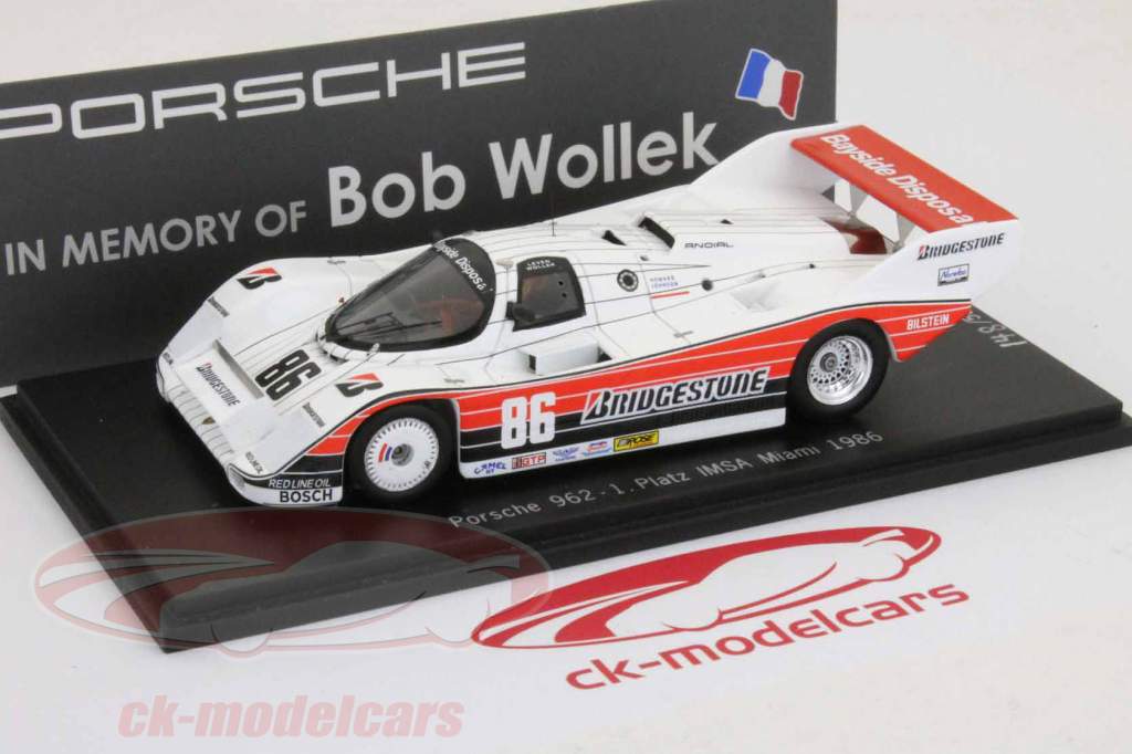 保时捷962＃86百味/ Wollek得主IMSA赛迈阿密1986年1时43分星火