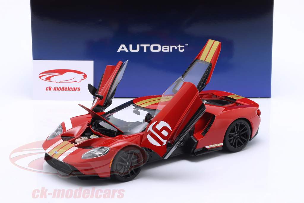 Ford GT 64 prototype Alan Mann Heritage Edition 2022 rød 1:18 AUTOart