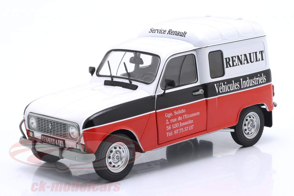 Renault R4F4 Renault Service 建設年 1988 白 / 赤 / 黒 1:18 Solido