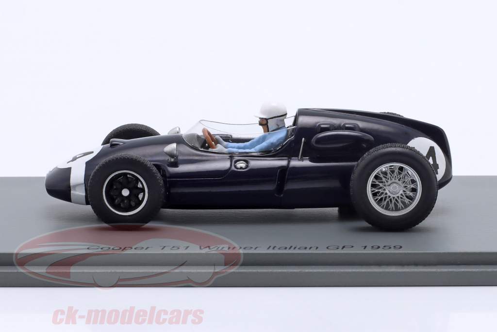 Stirling Moss Cooper T51 #14 vinder italiensk GP formel 1 1959 1:43 Spark