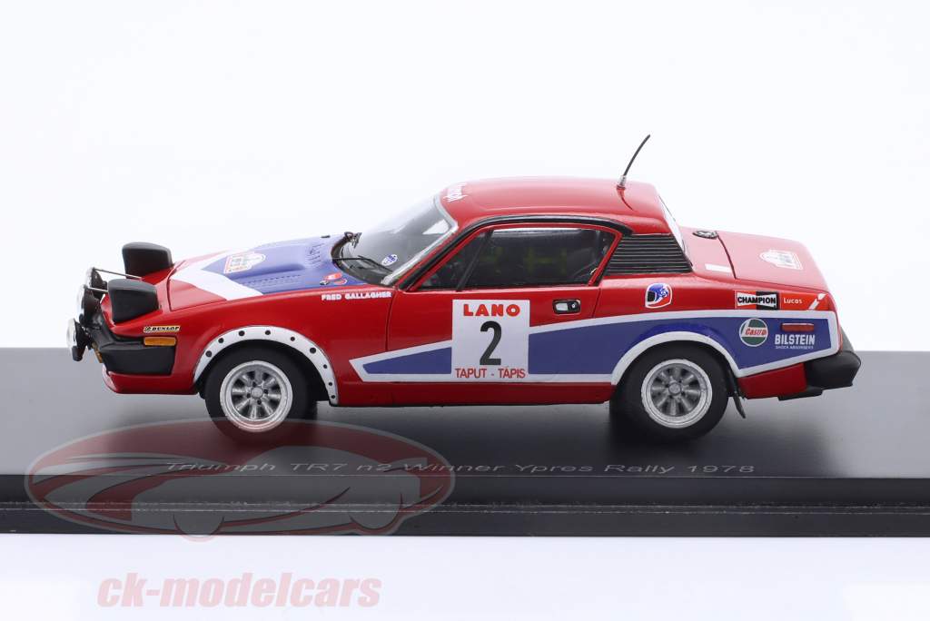 Triumph TR7 V8 #2 vinder Rallye Ypres 1978 Pond, Gallagher 1:43 Spark