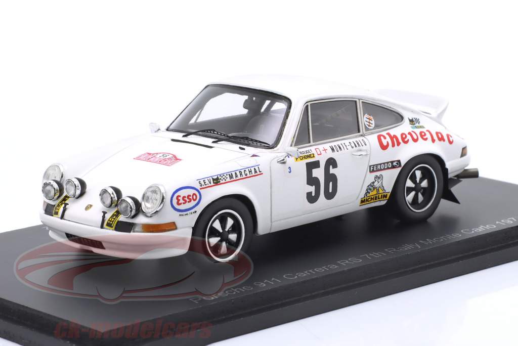 Porsche 911 Carrera RSR 2.8 #56 7ème Rallye Monte Carlo 1975 Rouget, Chonez 1:43 Spark