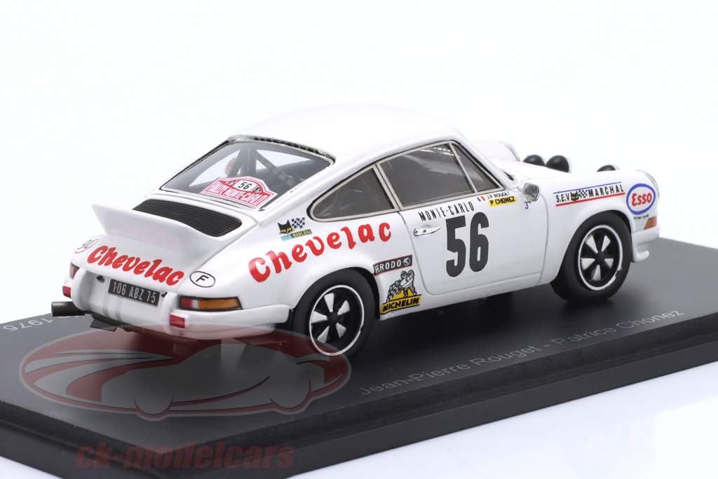 Porsche 911 Carrera RSR 2.8 #56 7ème Rallye Monte Carlo 1975 Rouget, Chonez 1:43 Spark