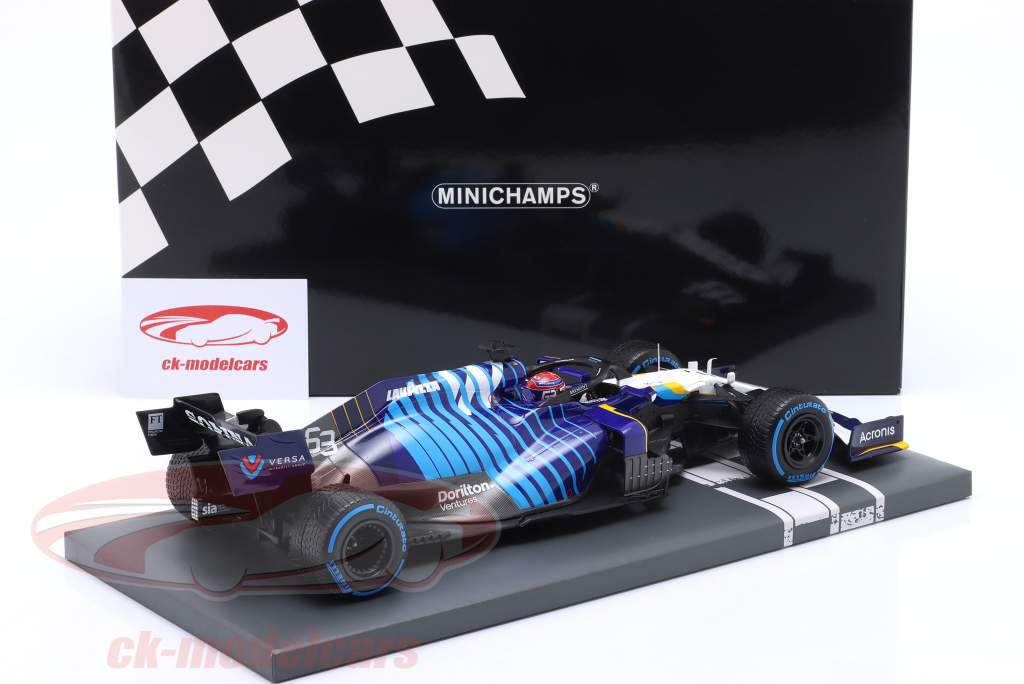 G. Russell Williams FW43B #63 2 belgisk GP formel 1 2021 1:18 Minichamps