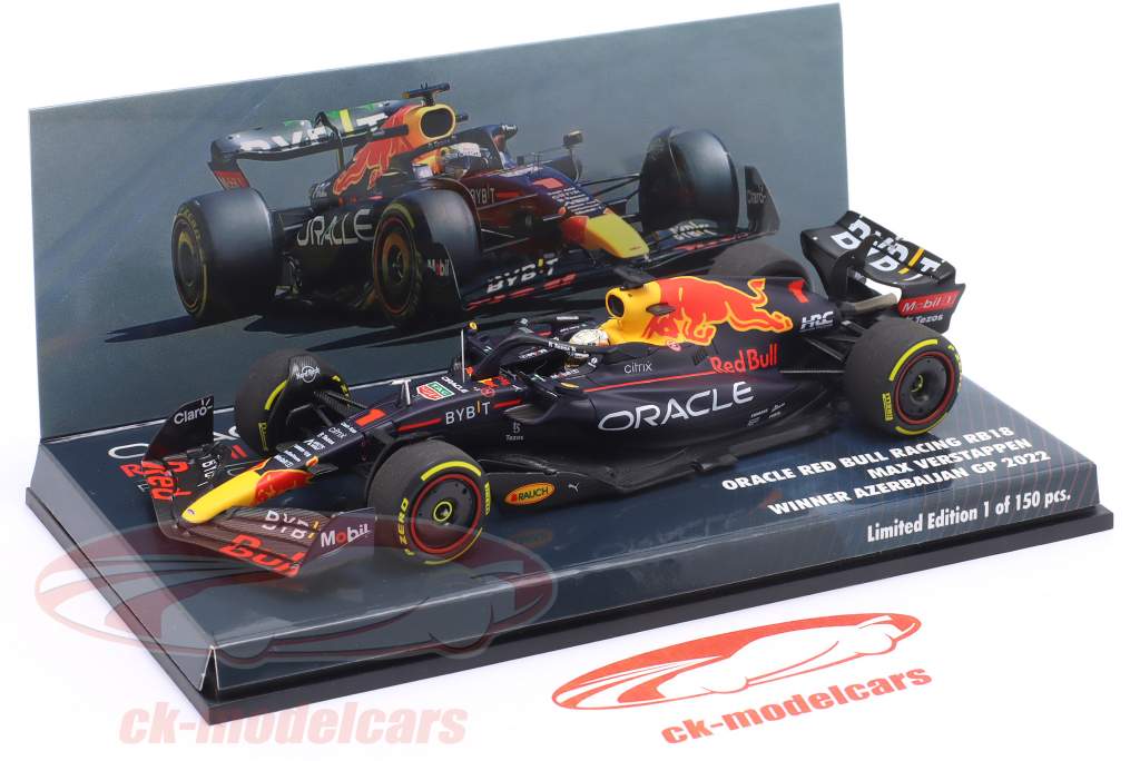 M. Verstappen Red Bull RB18 #1 vincitore Azerbaigian formula 1 Campione del mondo 2022 1:43 Minichamps