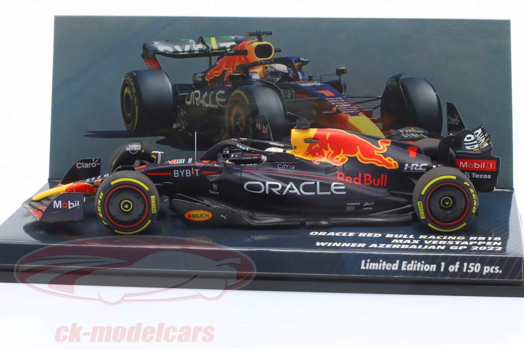 M. Verstappen Red Bull RB18 #1 vincitore Azerbaigian formula 1 Campione del mondo 2022 1:43 Minichamps