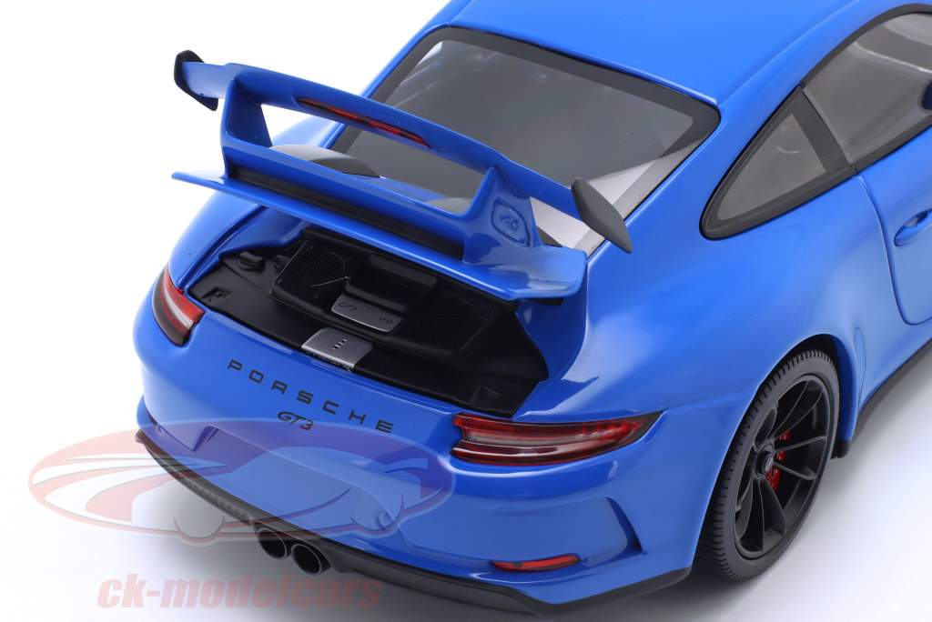 Porsche 911 (991 II) GT3 Año de construcción 2018 azul 1:18 Minichamps