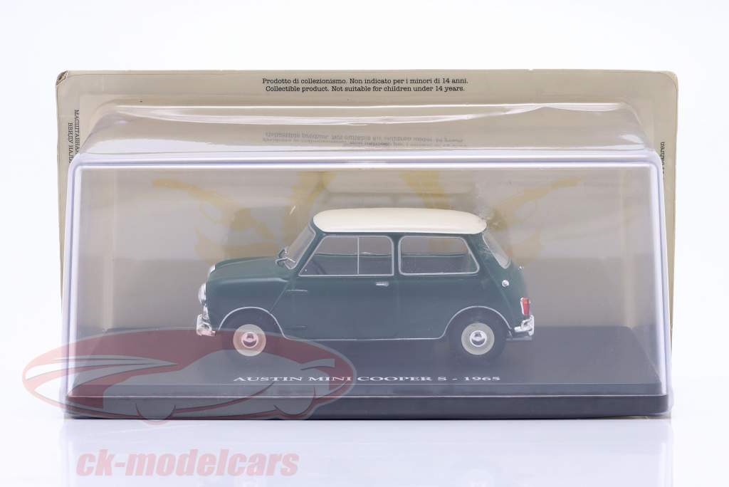 Austin Mini Cooper S Année de construction 1965 vert / blanc 1:24 Ixo