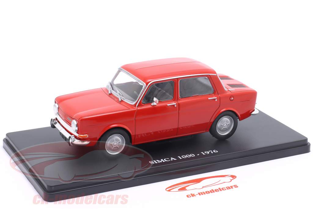 Simca 1000 Année de construction 1976 rouge 1:24 Ixo