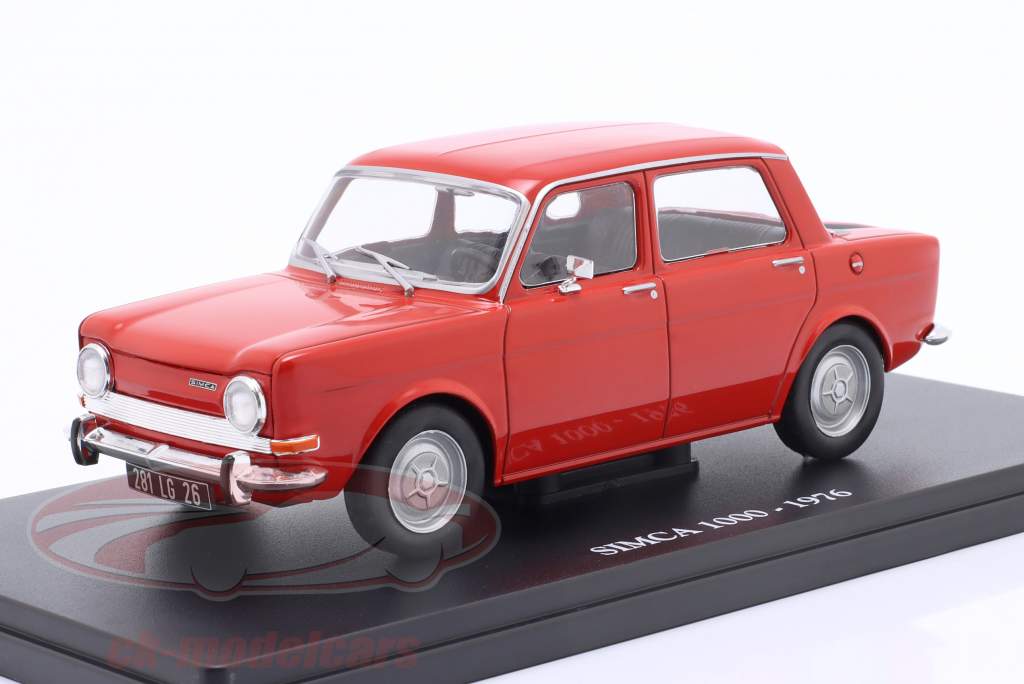 Simca 1000 建设年份 1976 红色的 1:24 Ixo