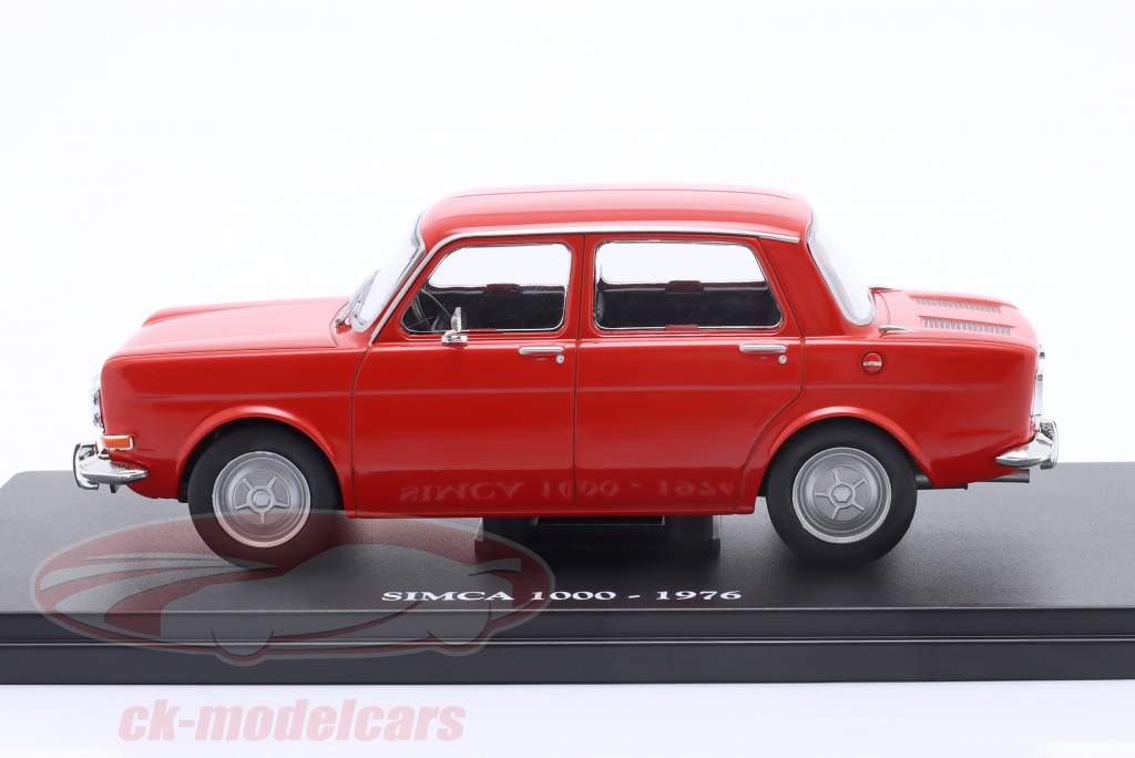 Simca 1000 建设年份 1976 红色的 1:24 Ixo