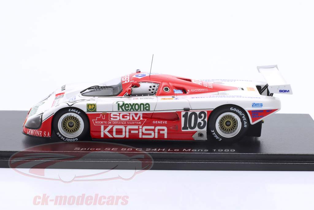 Spice SE88C #103 24h LeMans 1989 France Prototeam 1:43 Spark