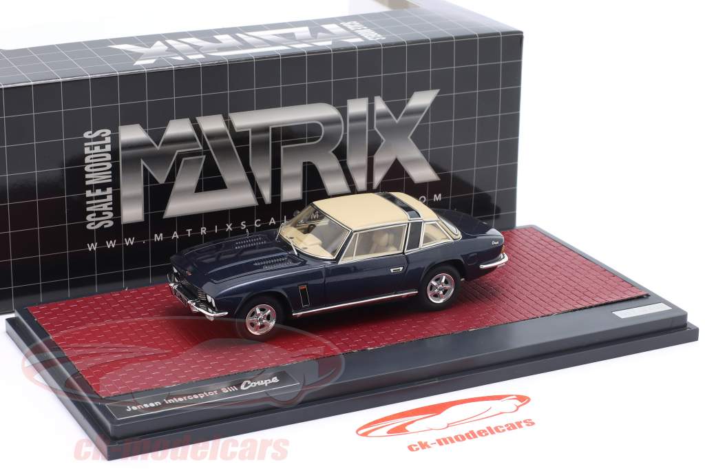 Jensen Interceptor Sill Coupe 1975 blu metallico / beige 1:43 Matrix