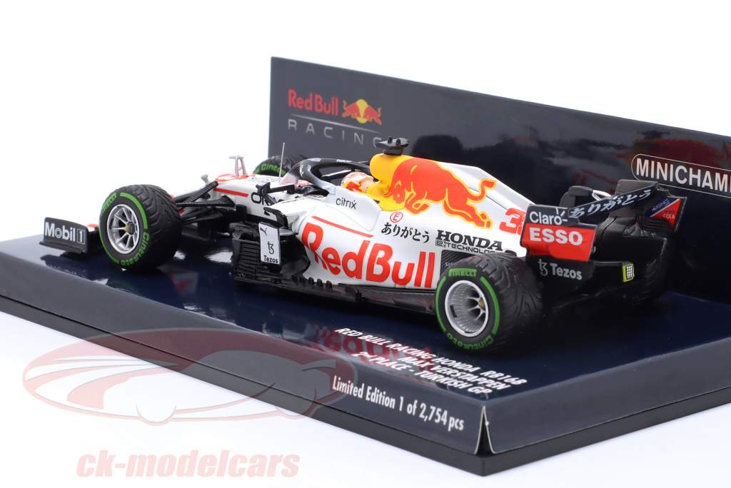 M. Verstappen Red Bull RB16B #33 2° Turkiye GP formula 1 Campione del mondo 2021 1:43 Minichamps
