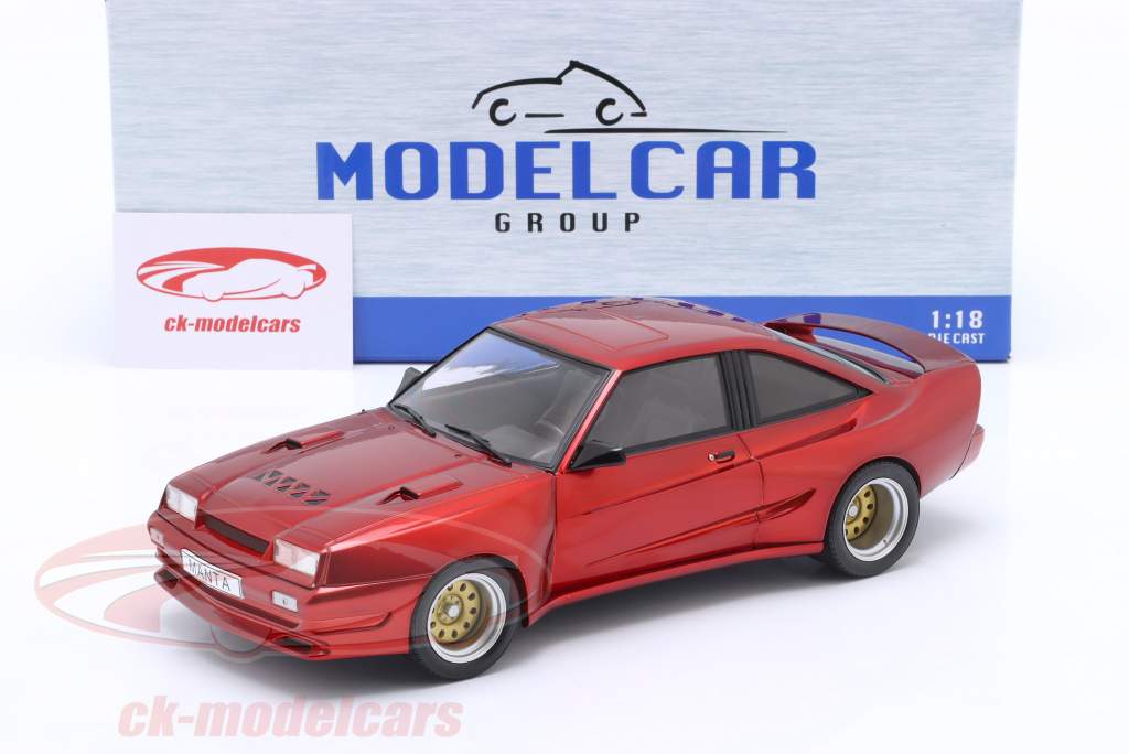 Opel Manta B Mattig Year 1991 dark red metallic 1:18 ModelCar Group