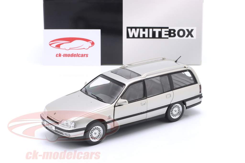 Opel Omega A2 Caravan Byggeår 1990 Grå metallisk 1:24 WhiteBox