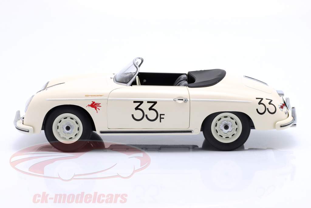 Porsche 356 A Speedster James Dean #33 Byggeår 1955 hvid 1:12 KK-Scale