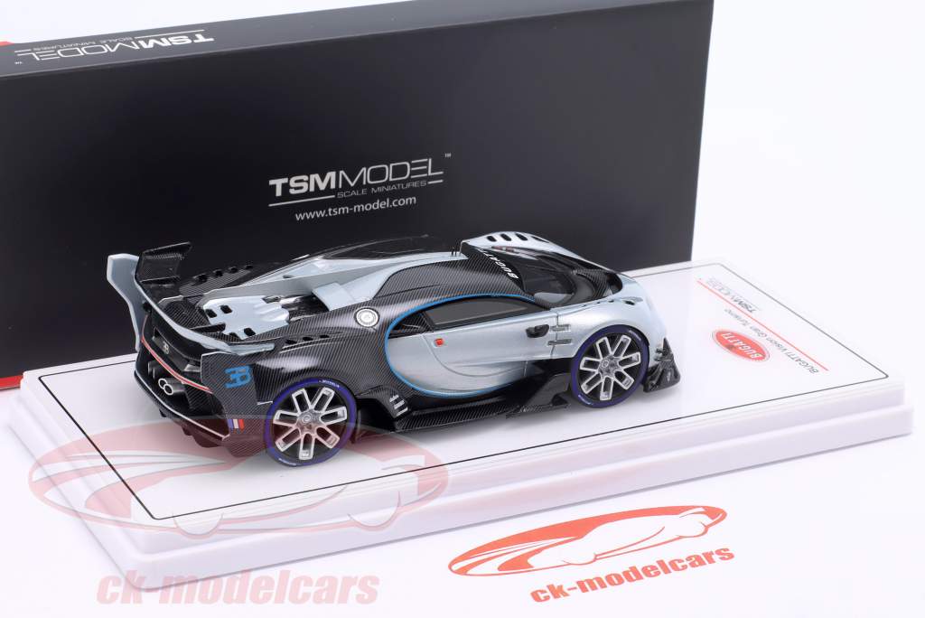 Bugatti Vision Gran Turismo year 2015 silver / carbon 1:43 TrueScale
