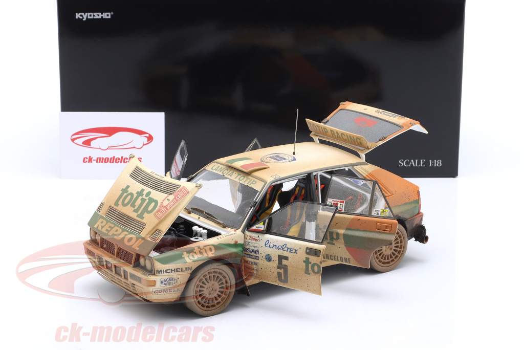 ミニカー　[箱破損] 1/18 LANCIA DELTA HF INTEGRALE 1993 Monte Carlo totip #5(ホワイト×グリーン×オレンジ) [KS08348F] 京商 1/18 ランチア デルタ HF インテグラーレ totip 1993