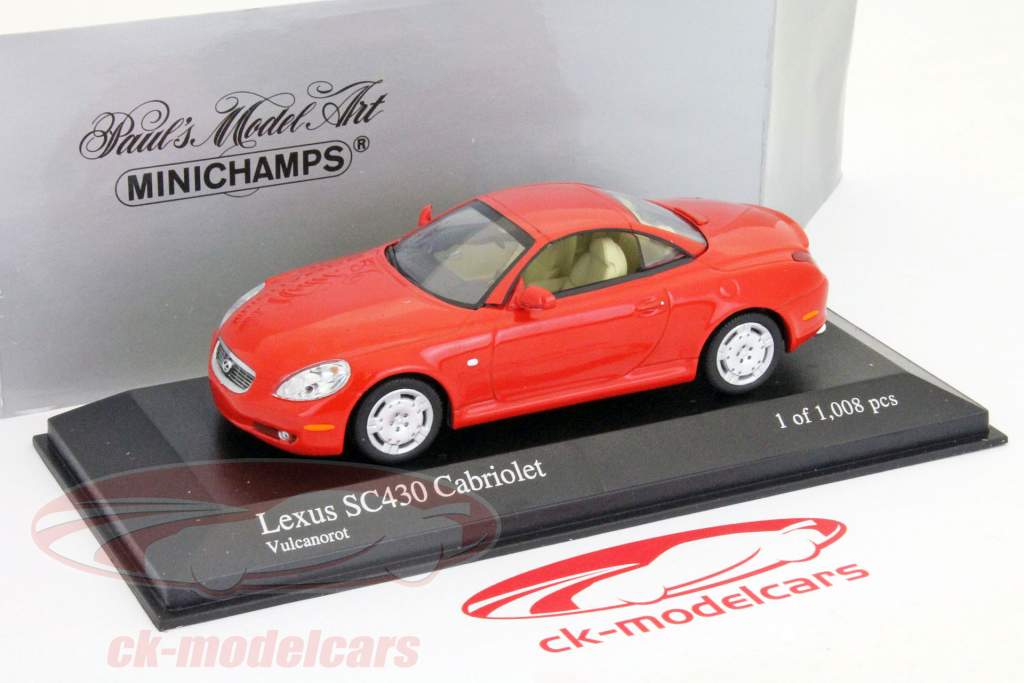 Lexus SC430 2001 vulcano rosso 1:43 Minichamps