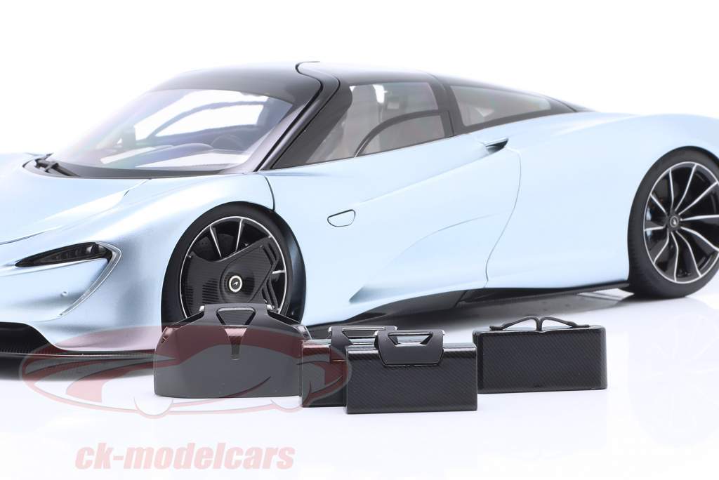 McLaren Speedtail year 2020 frozen blue 1:18 AUTOart