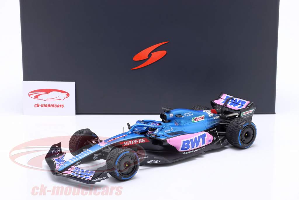 Fernando Alonso Alpine A522 #14 7e Monaco GP formule 1 2022 1:18 Spark