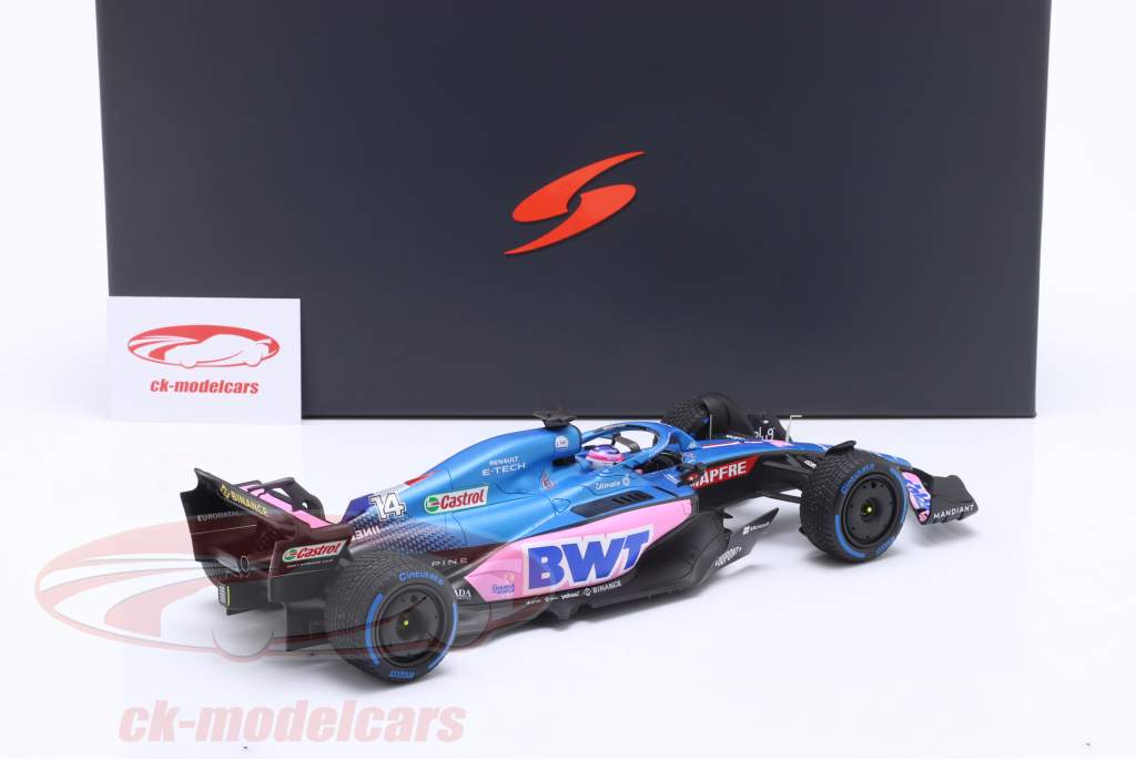 Fernando Alonso Alpine A522 #14 7e Monaco GP formule 1 2022 1:18 Spark
