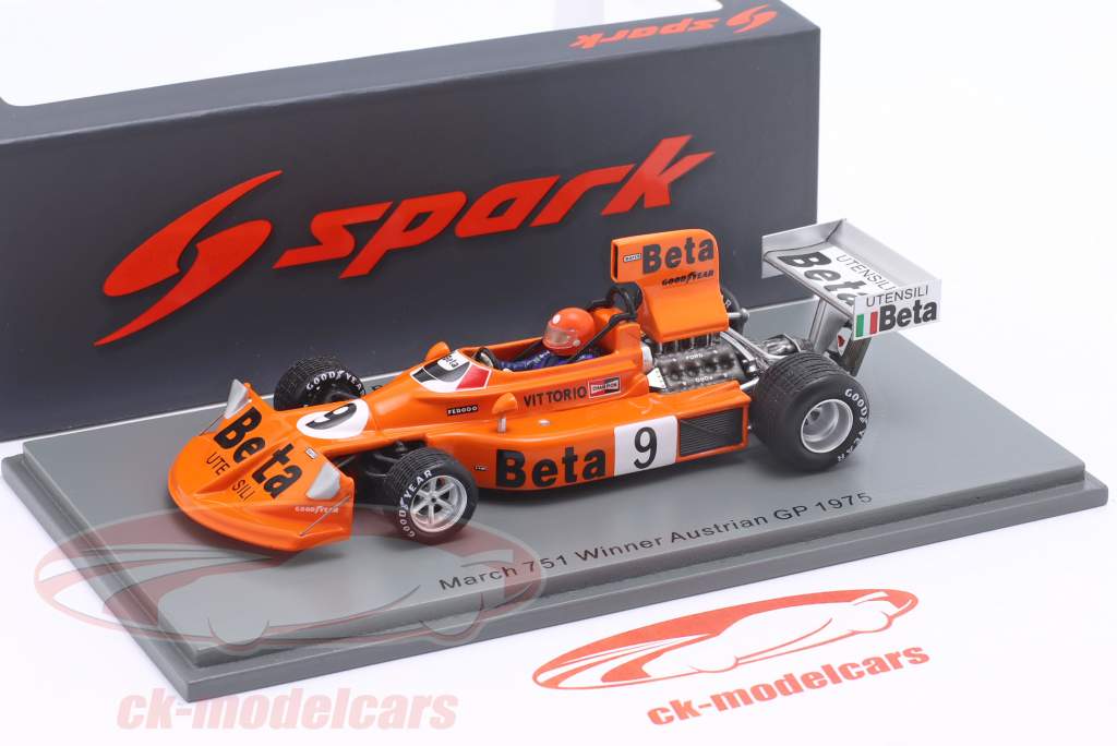 Vittorio Brambilla March 751 #9 vindere Østrig GP 1975 1:43 Spark