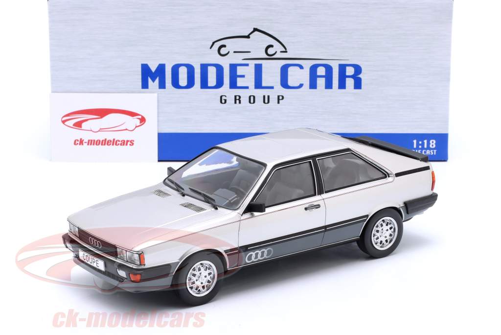 Audi Coupe GT Byggeår 1980 sølv 1:18 ModelCar Group