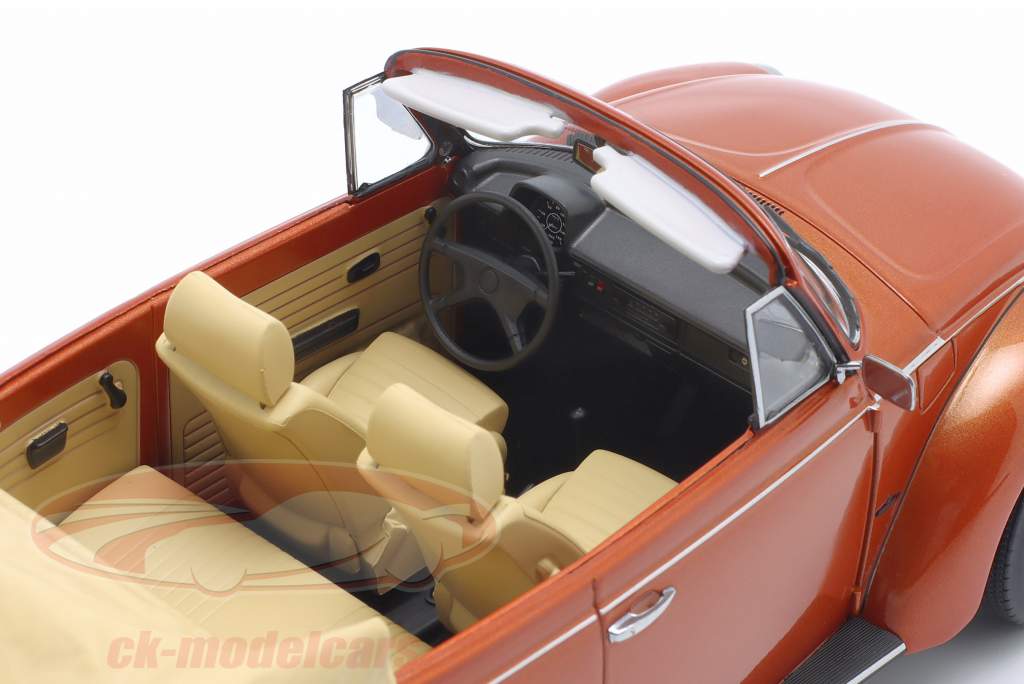 Volkswagen VW Käfer 1303 Convertible open year 1976 brown metallic 1:18 Norev