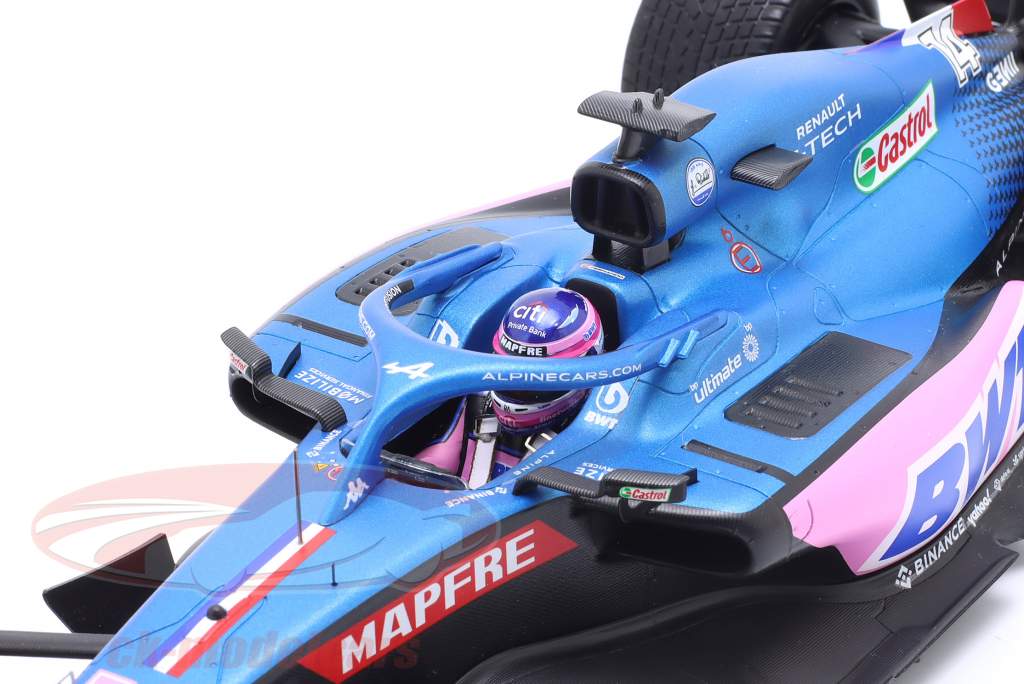 Fernando Alonso Alpine A522 #14 7th Monaco GP Formel 1 2022 1:18 Spark
