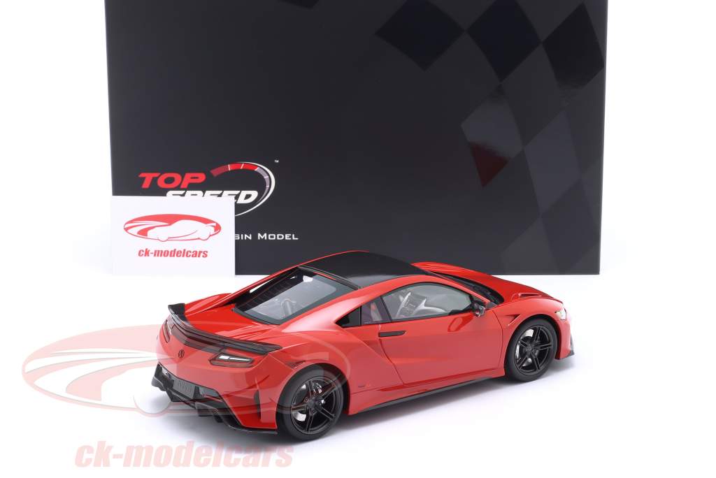 Acura NSX Type S Byggeår 2022 curva rød 1:18 TrueScale
