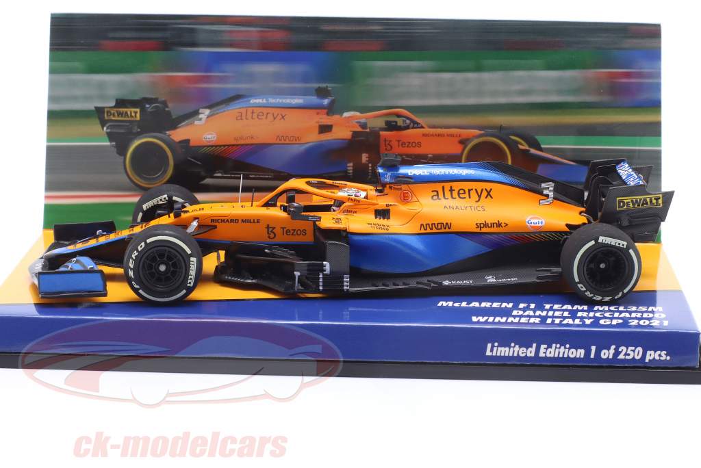D. Ricciardo McLaren MCL35M #3 Sieger Italien GP Formel 1 2021 1:43 Minichamps