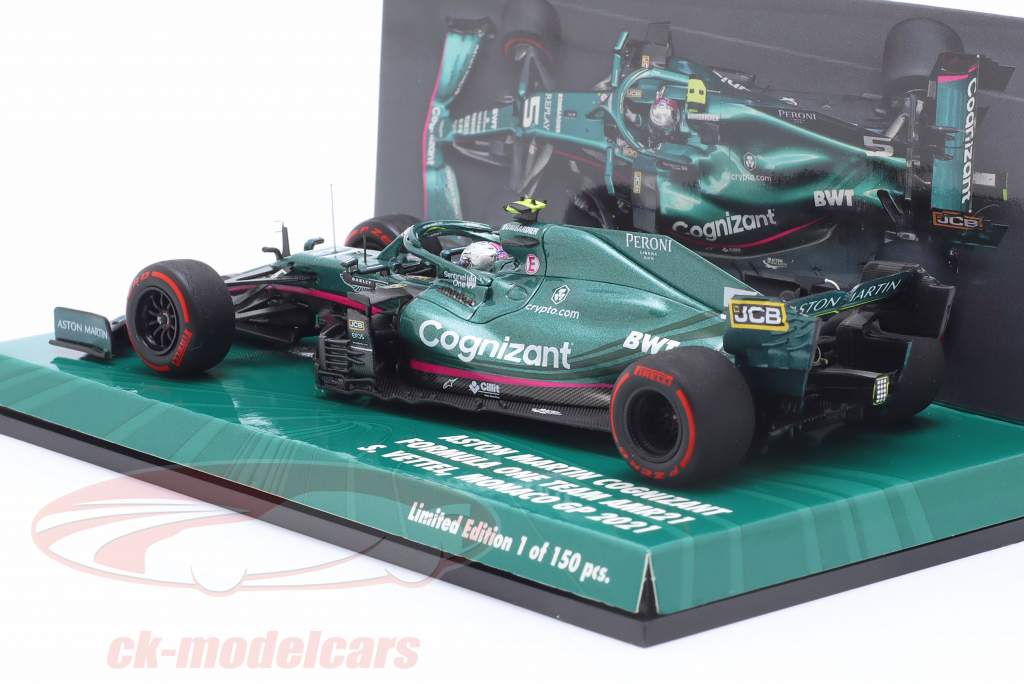 S. Vettel Aston Martin AMR21 #5 5th Monaco GP formula 1 2021 1:43 Minichamps