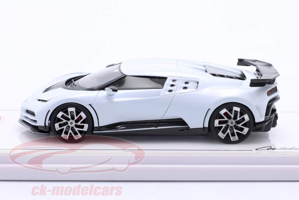 Bugatti Centodieci year 2022 white 1:43 TrueScale