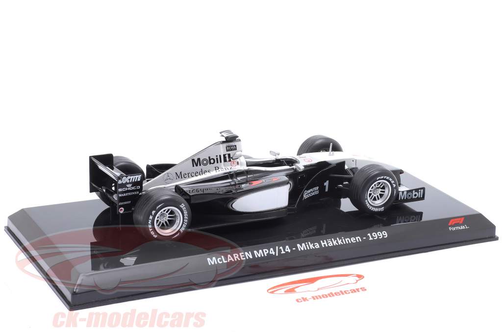 ミニカー McLaren MP4-14 1999 Mika Hakkinen 1999 McLaren MP4/14 Hakkinen – formula143