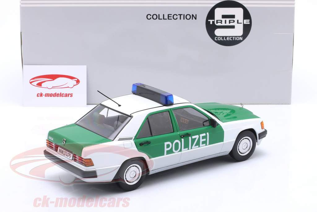 Mercedes-Benz 190 (W201) Police Germany 1993 green / white 1:18 Triple9