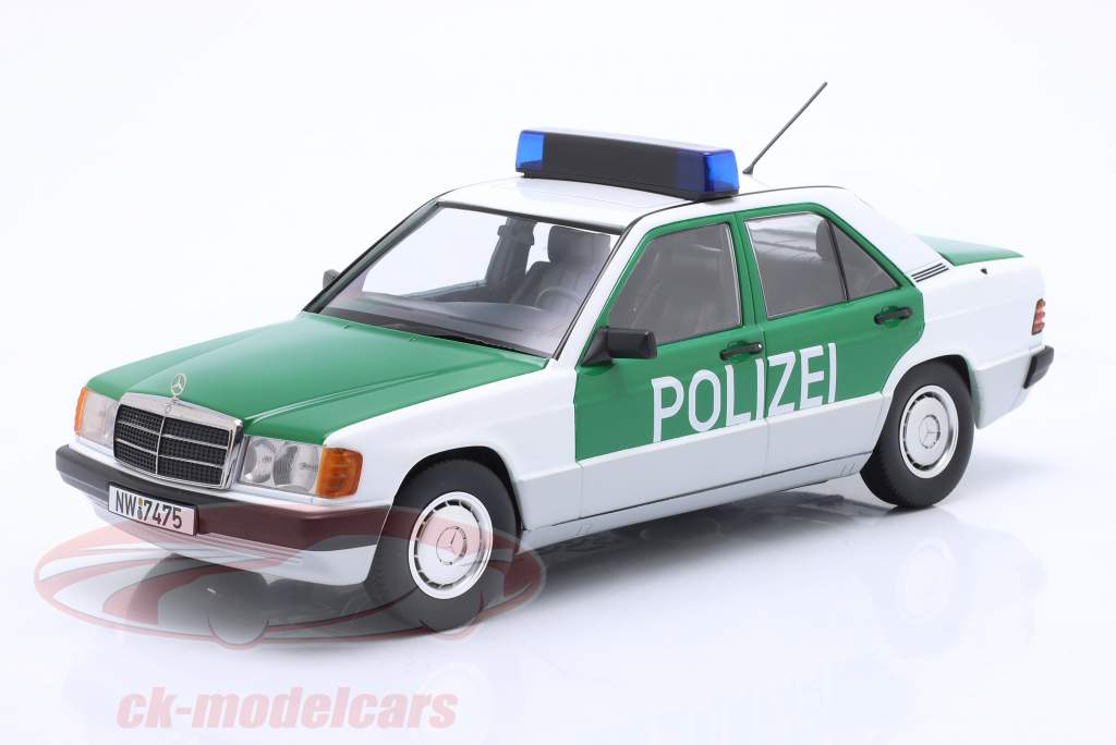 Mercedes-Benz 190 (W201) Police Germany 1993 green / white 1:18 Triple9